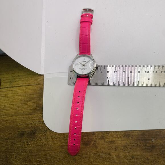 Timex The Waterbury Indiglo Neon Pink Watch Works New Battery